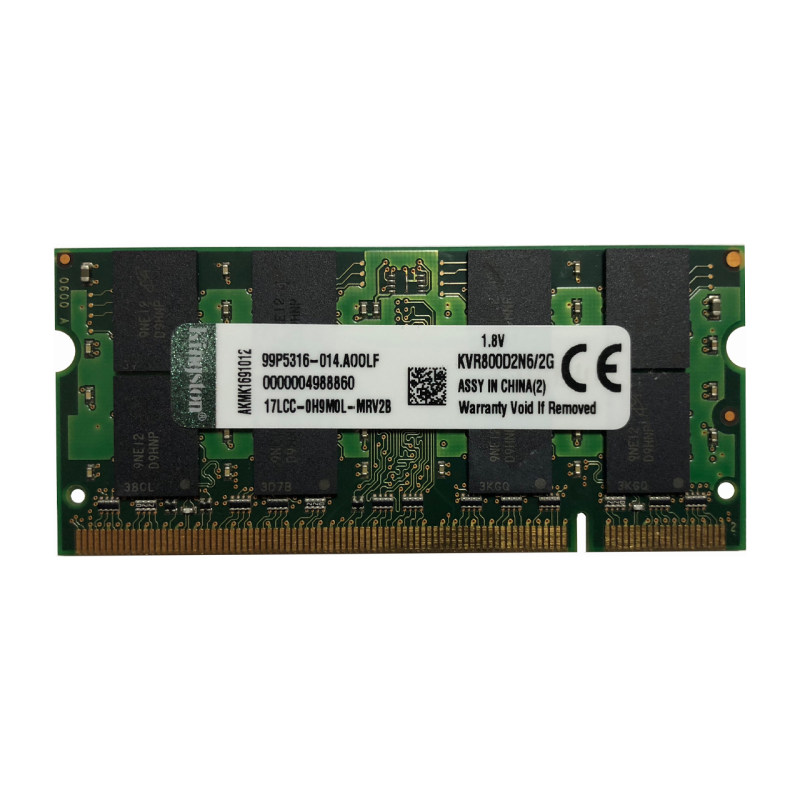 مشخصات، قیمت و خرید رم لپ تاپ کینگستون مدل DDR2 800MHz ظرفیت 2 گیگابایت | فراسنتر