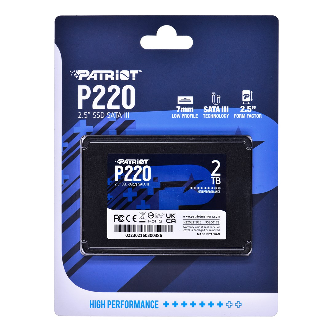 اس اس دی اینترنال پتریوت مدل Patriot 2TB P220 ظرفیت دو ترابایت فراسنتر - دیجیتالی زندگی کن!