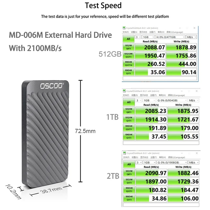 اس اس دی اکسترنال اوسکو مدل MD006 ظرفیت یک ترابایت - فراسنتر