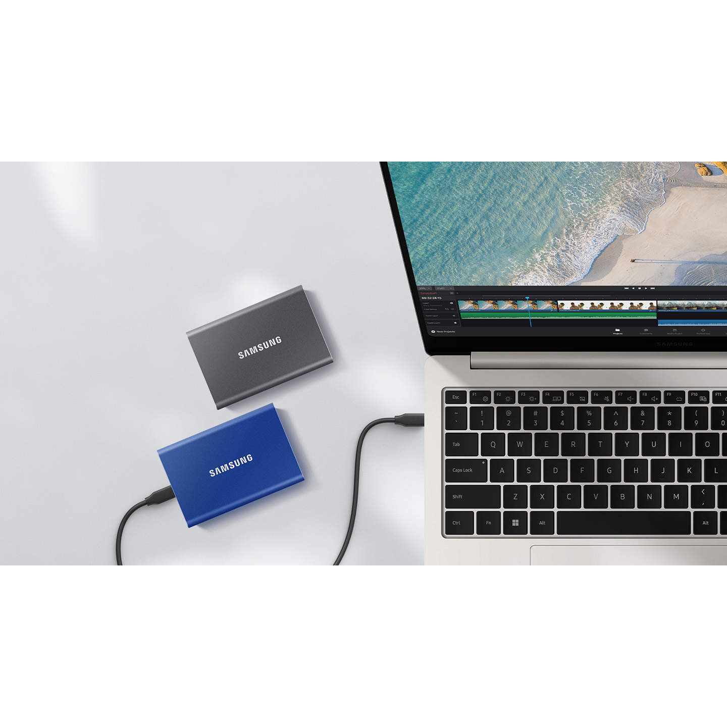 اس اس دی اینترنال سامسونگ مدل T7 USB 3.2 ظرفیت چهار ترابایت - فراسنتر - دیجیتالی زندگی کن!
