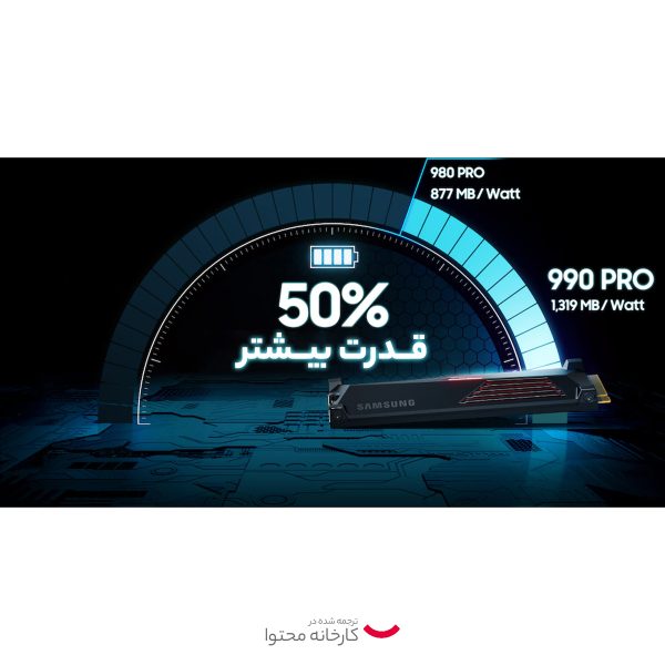 اس اس دی اینترنال سامسونگ مدل 990 PRO M.2-4TB W/HEATSINK ظرفیت چهار ترابایت فراسنتر - دیجیتالی زندگی کن!