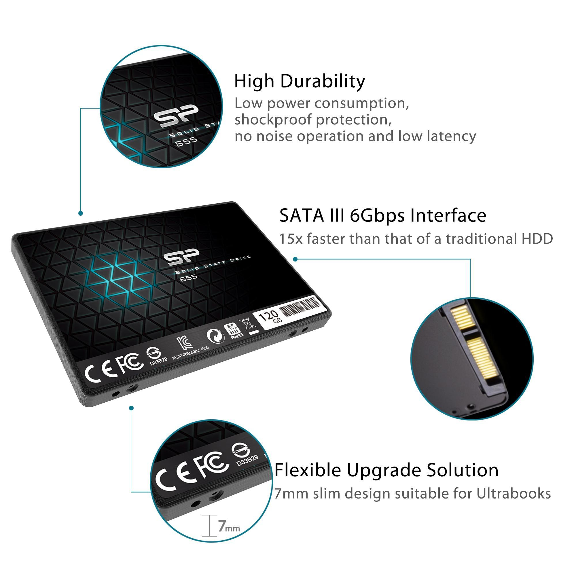 اس اس دی اینترنال سیلیکون پاور مدل Slim S55 ظرفیت 120 گیگابایت فراسنتر - دیجیتالی زندگی کن!