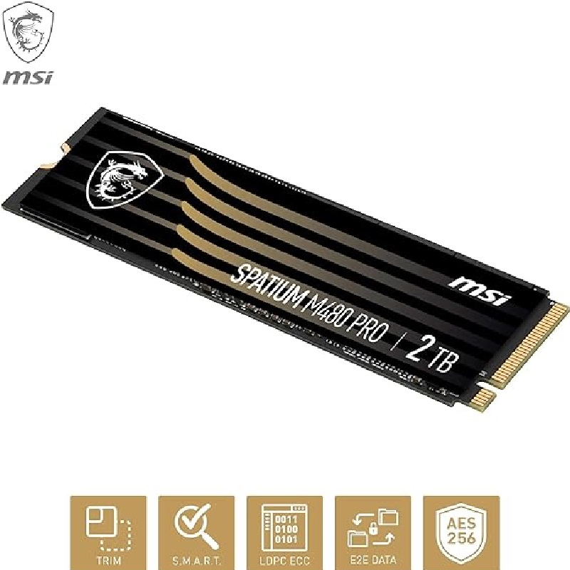 اس اس دی اینترنال ام اس آی مدل SPATIUM M480 PRO PCIe 4.0 NVMe M.2 ظرفیت دو ترابایت - فراسنتر