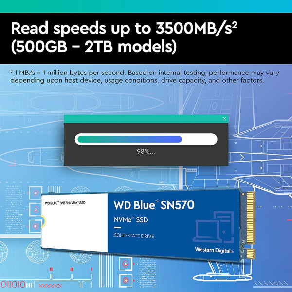 حافظه SSD وسترن دیجیتال مدل Blue SN570 ظرفیت 500 گیگابایت - فراسنتر