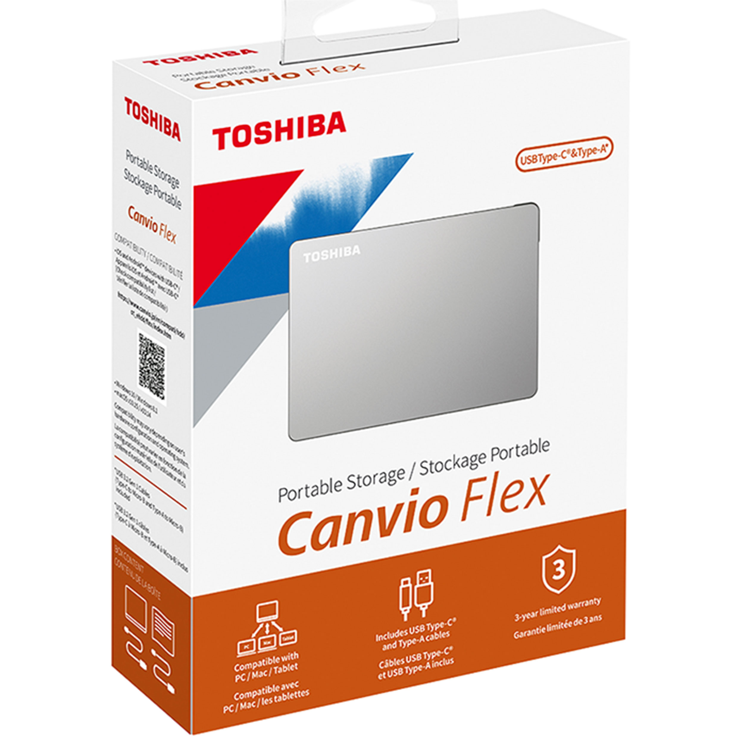 هارد اکسترنال توشیبا مدل Canvio Flex ظرفیت دو ترابایت - فراسنتر